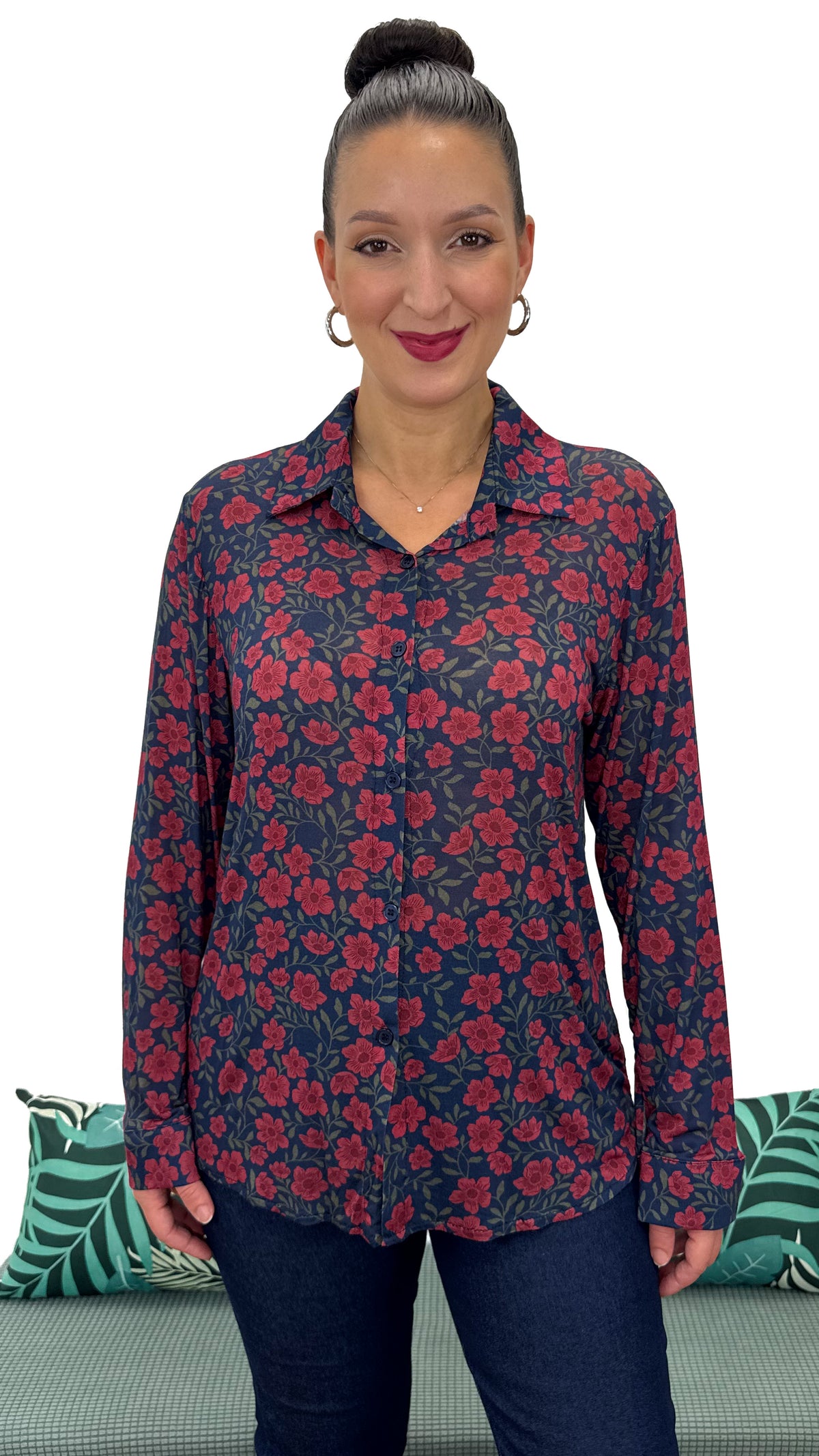 CAMICETTA CASHMERE FIORI
