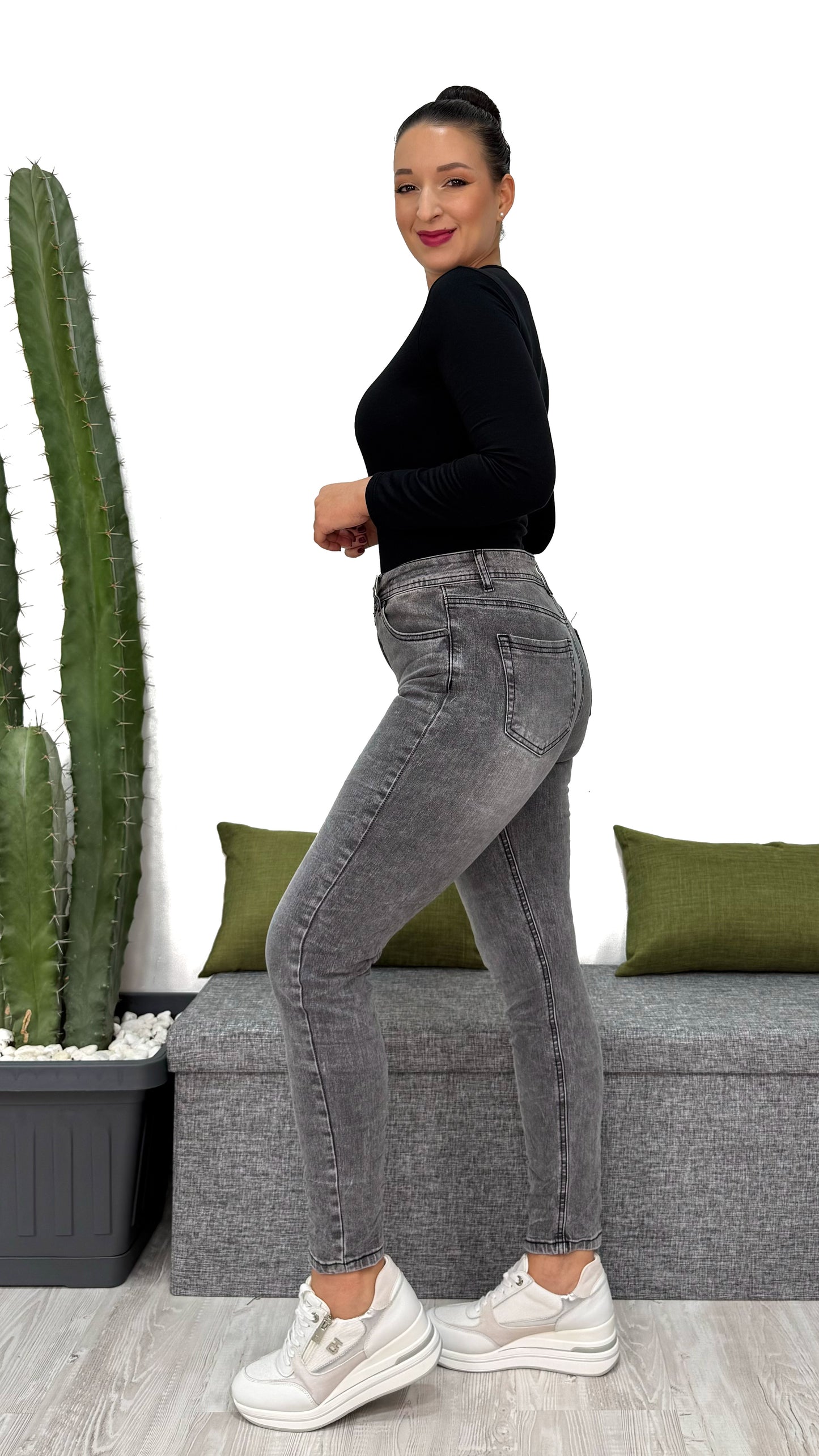 JEANS GRAY STROPICCIATO XS