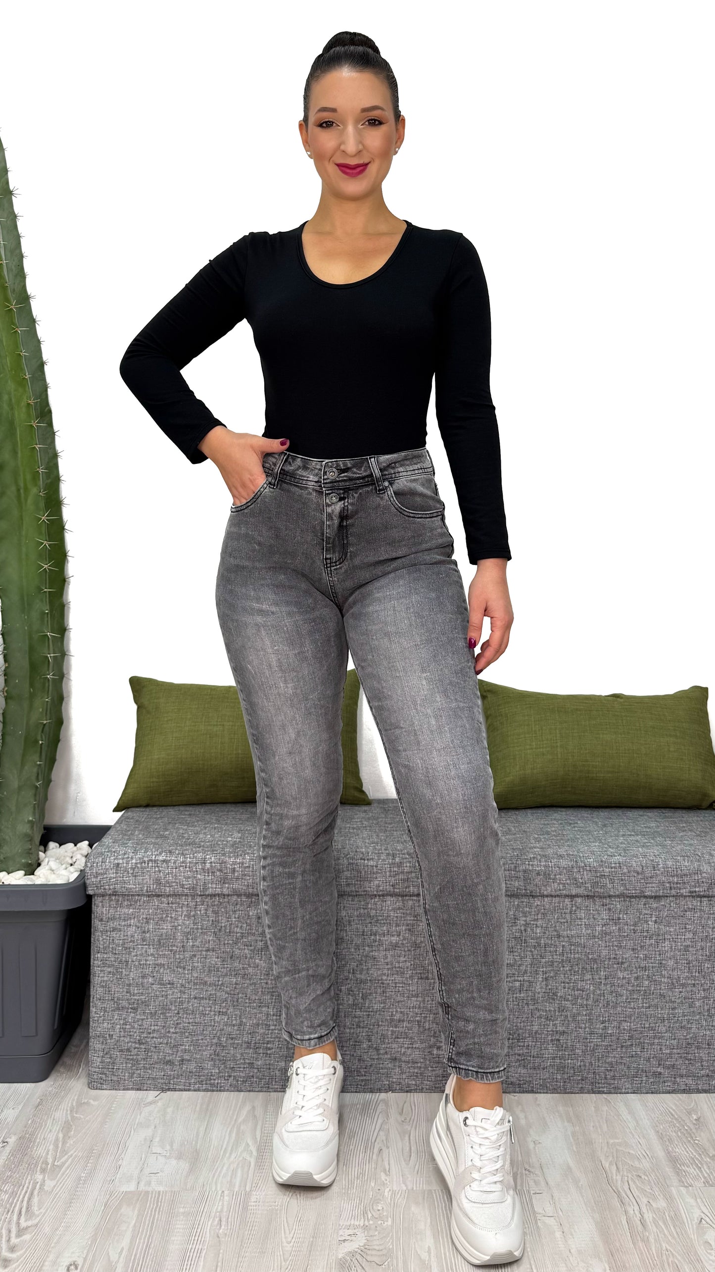 JEANS GRAY STROPICCIATO XS