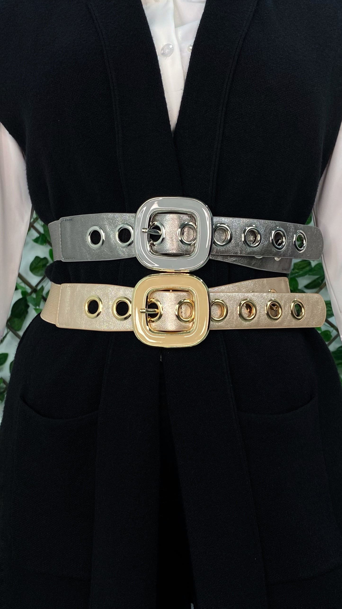 Cintura Elastica Beige e Grigio