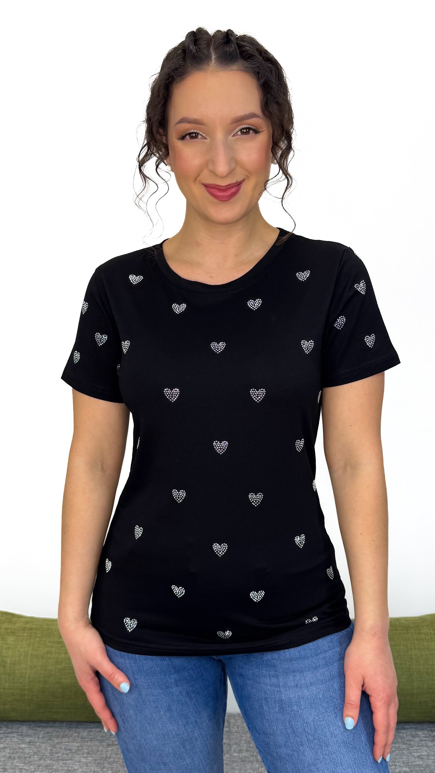 T-SHIRT CUORICINI BRILLANTI