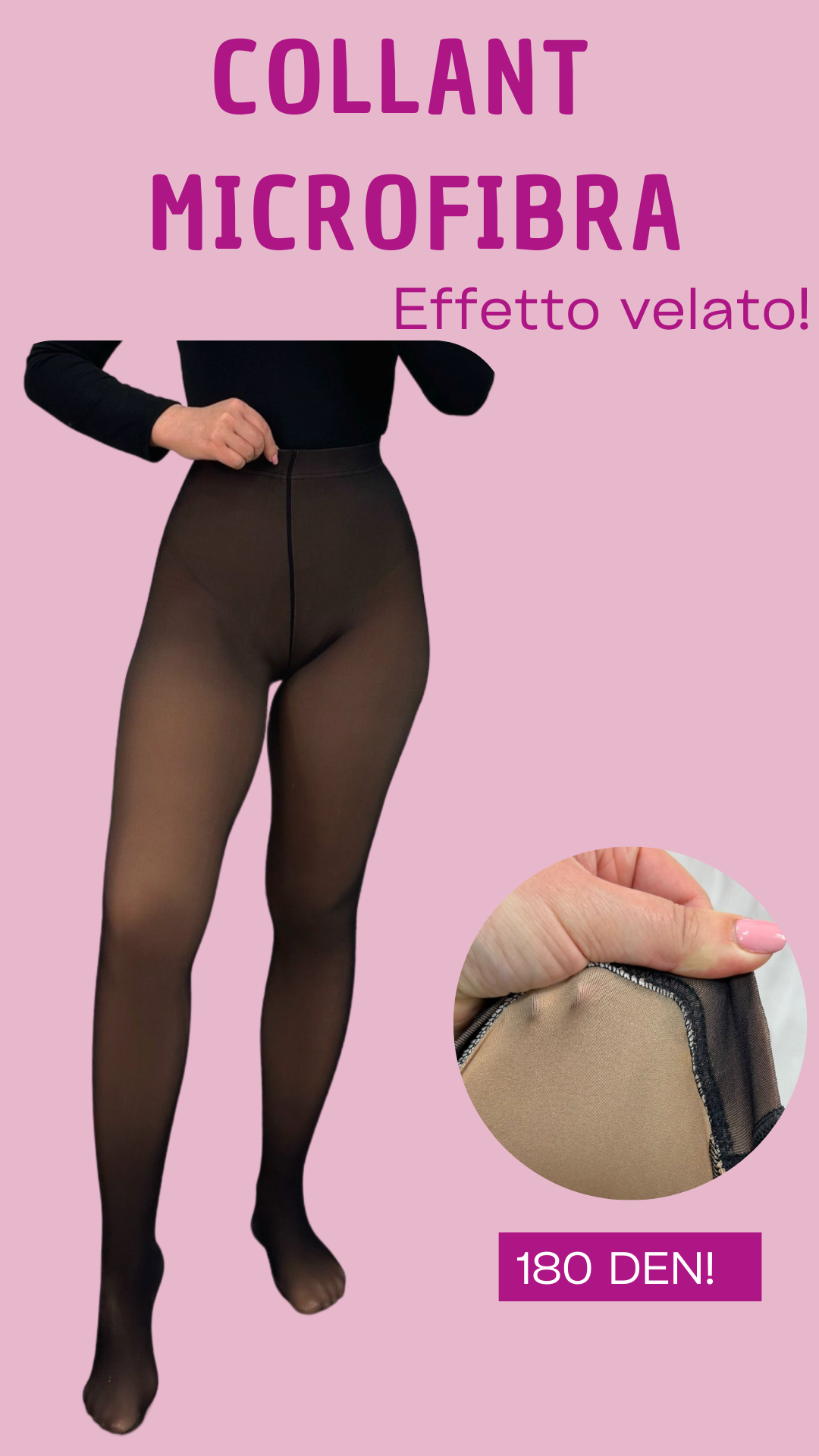 COLLANT MICROFIBRA NERO effetto velato