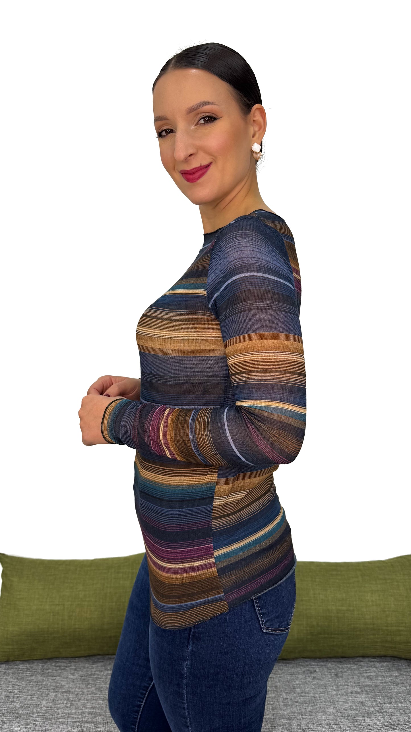 MAGLIA CASHMERE RIGHE