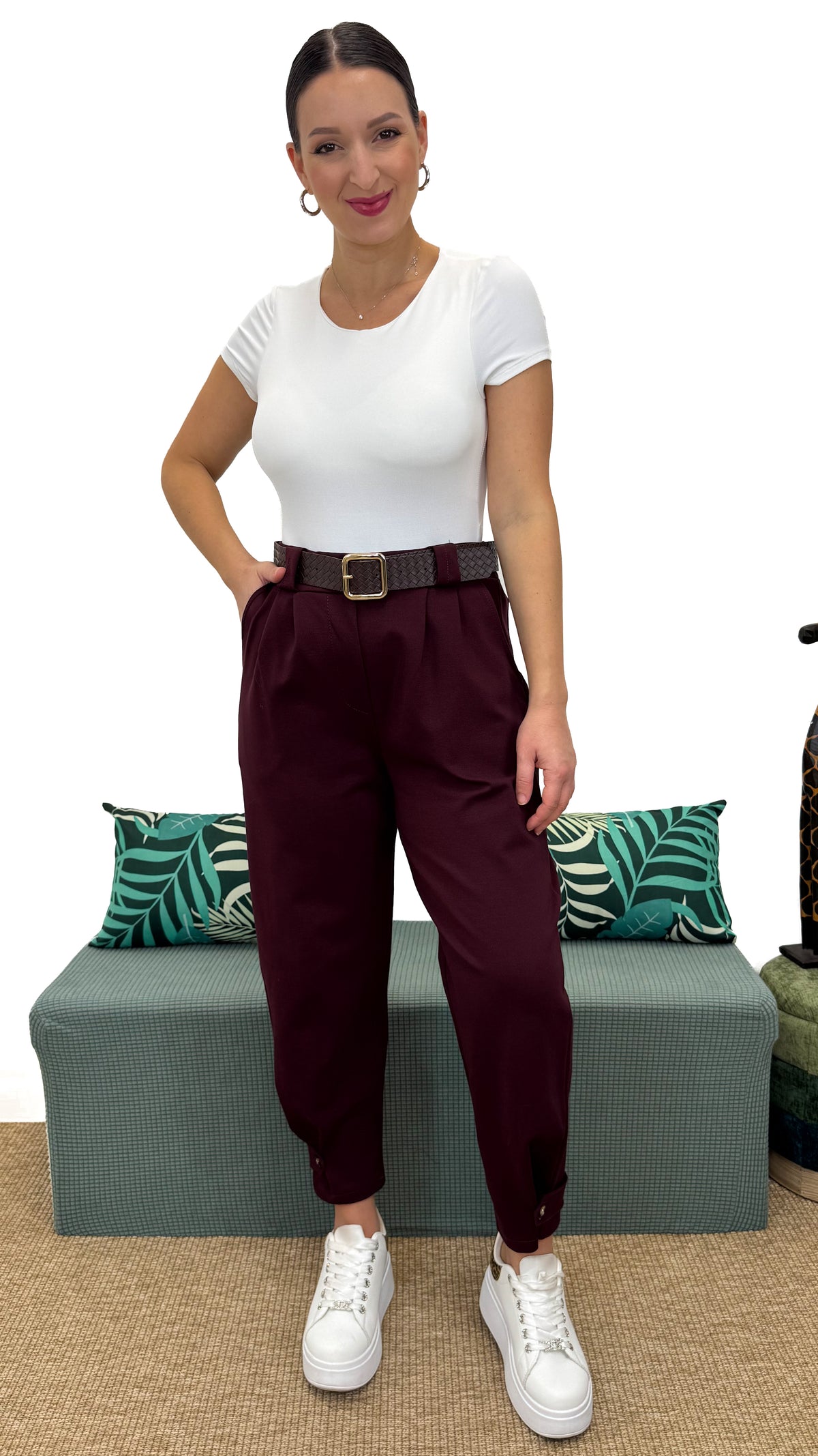 PANTALONE CARROT IN PUNTO MILANO