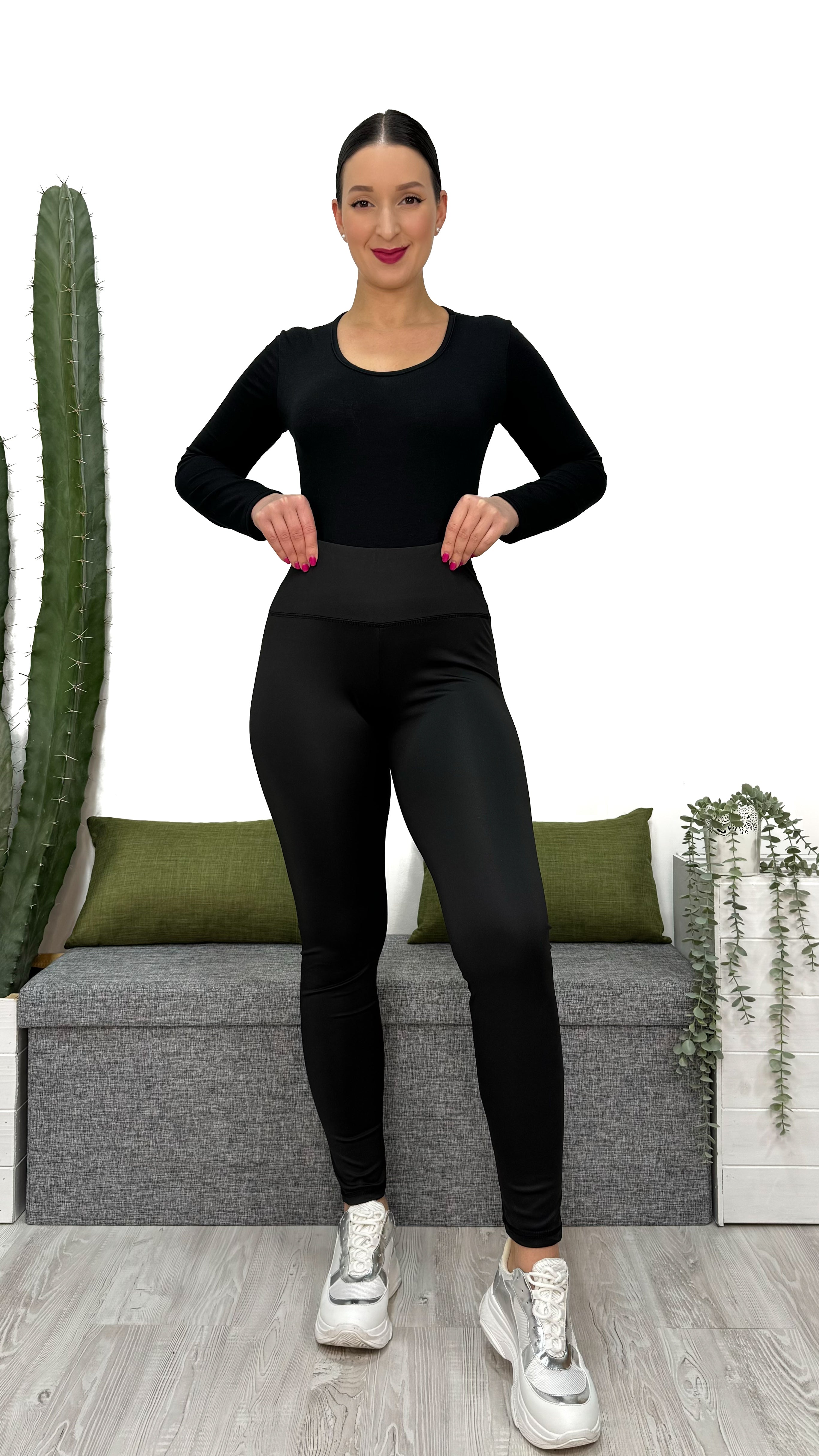 LEGGINGS ELASTICIZZATO NERO