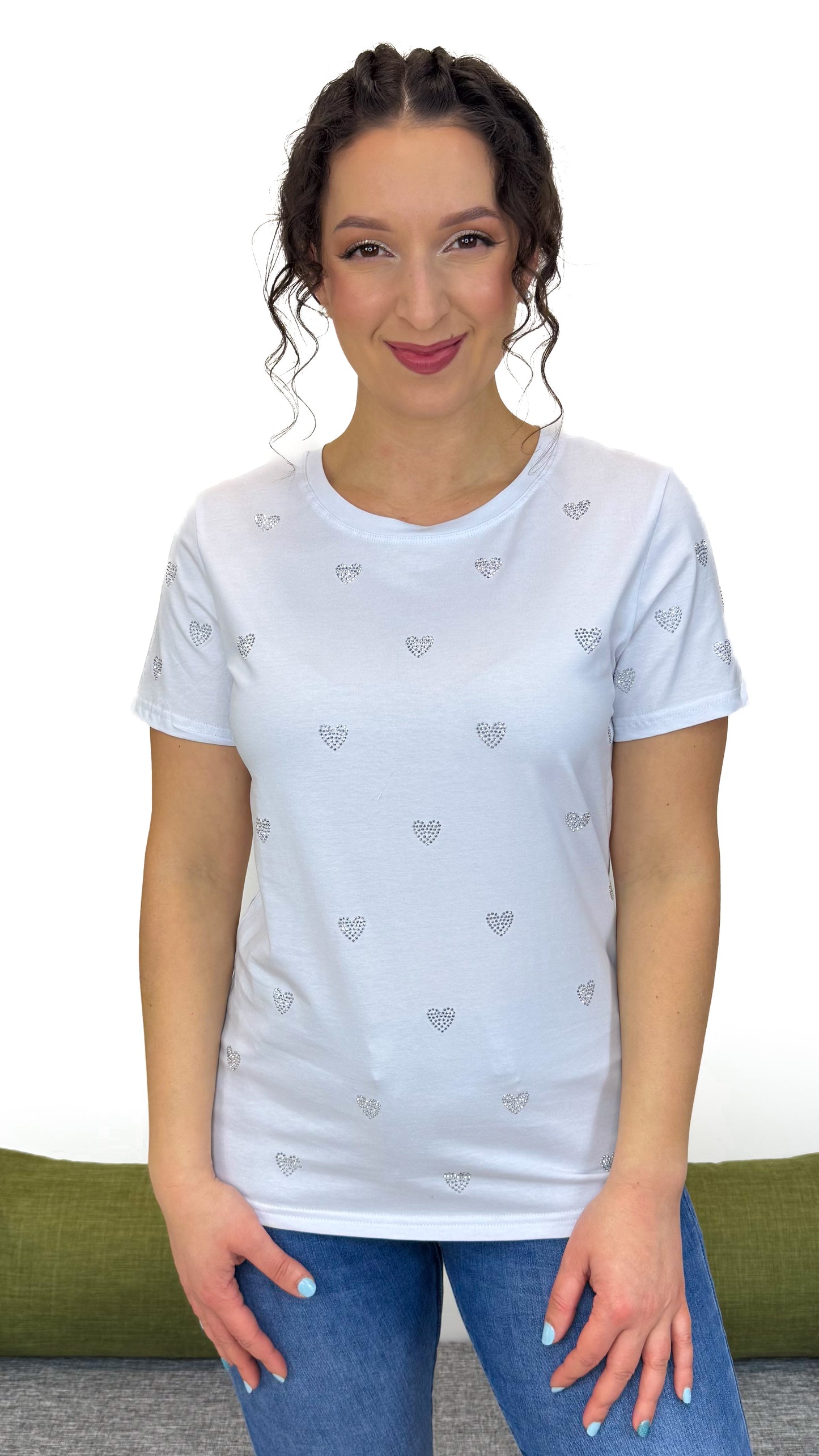 T-SHIRT CUORICINI BRILLANTI