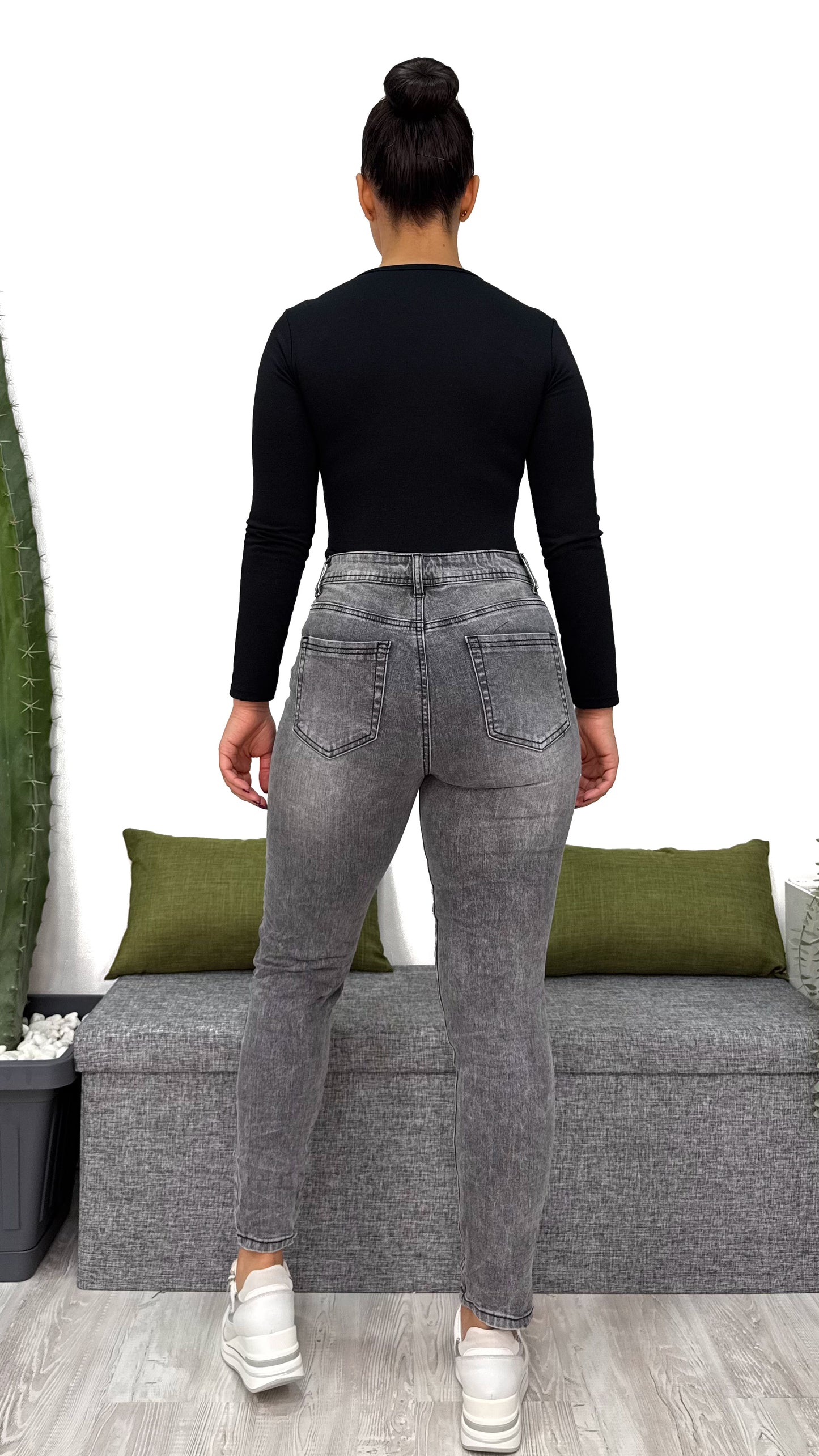 JEANS GRAY STROPICCIATO XS