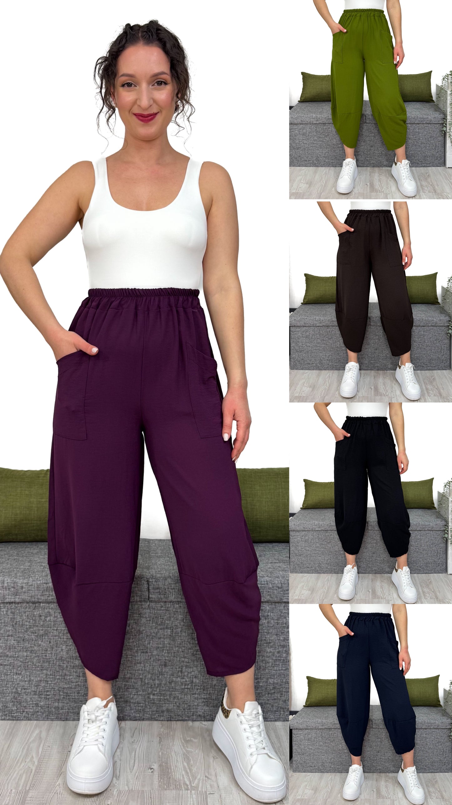 PANTALONE MAMBO con taglio obliquo sulla caviglia
