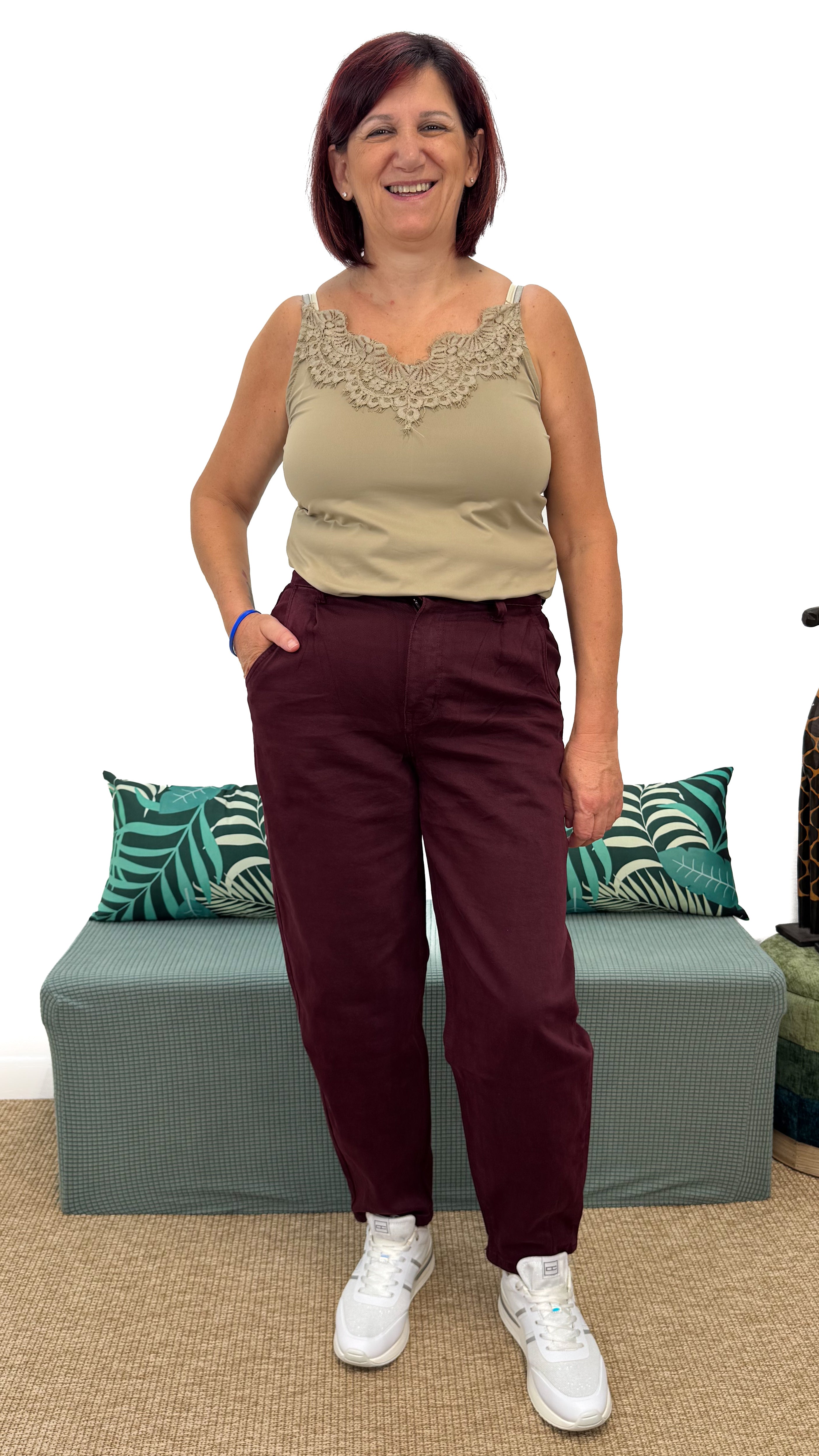 JEANS BALLON BORGOGNA