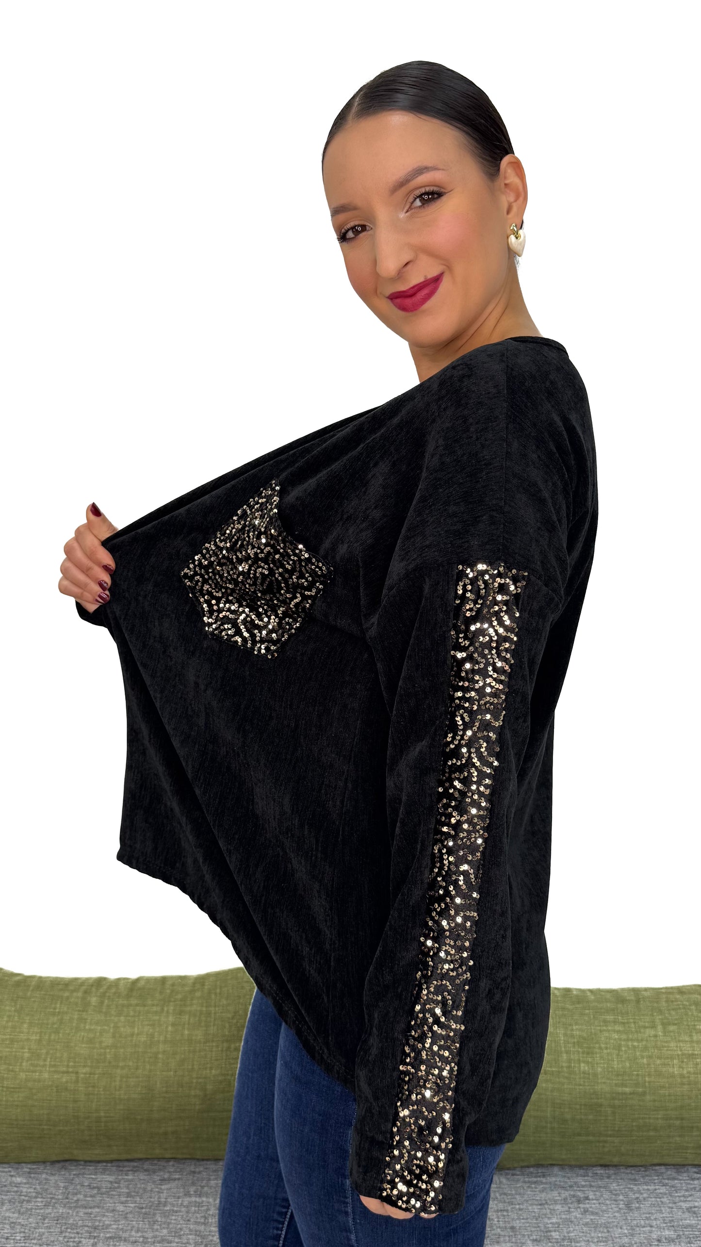 MAGLIA PAILLETTES LINEA MORBIDA