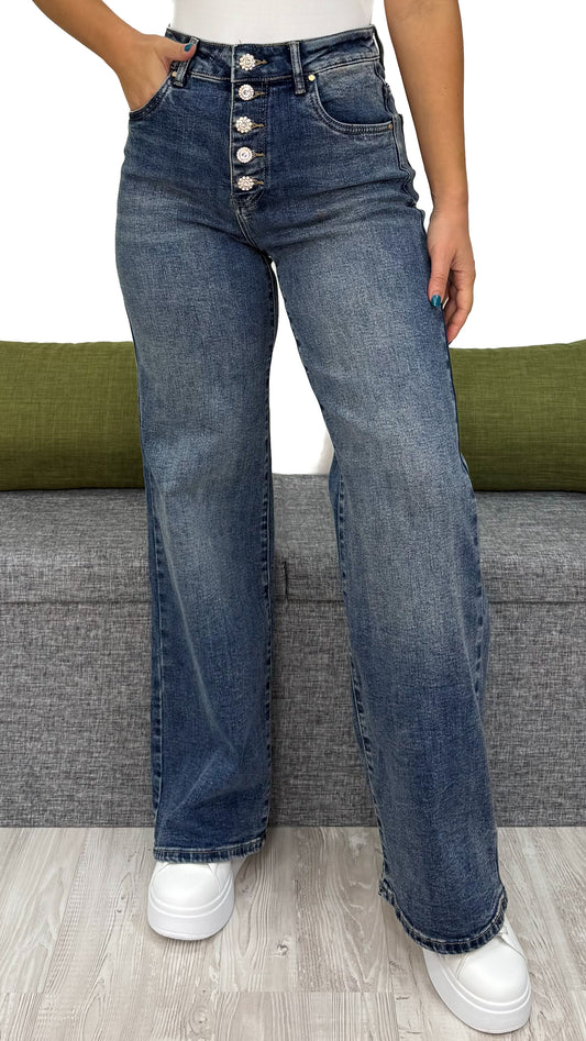 JEANS WIDE LEG GIOIELLO