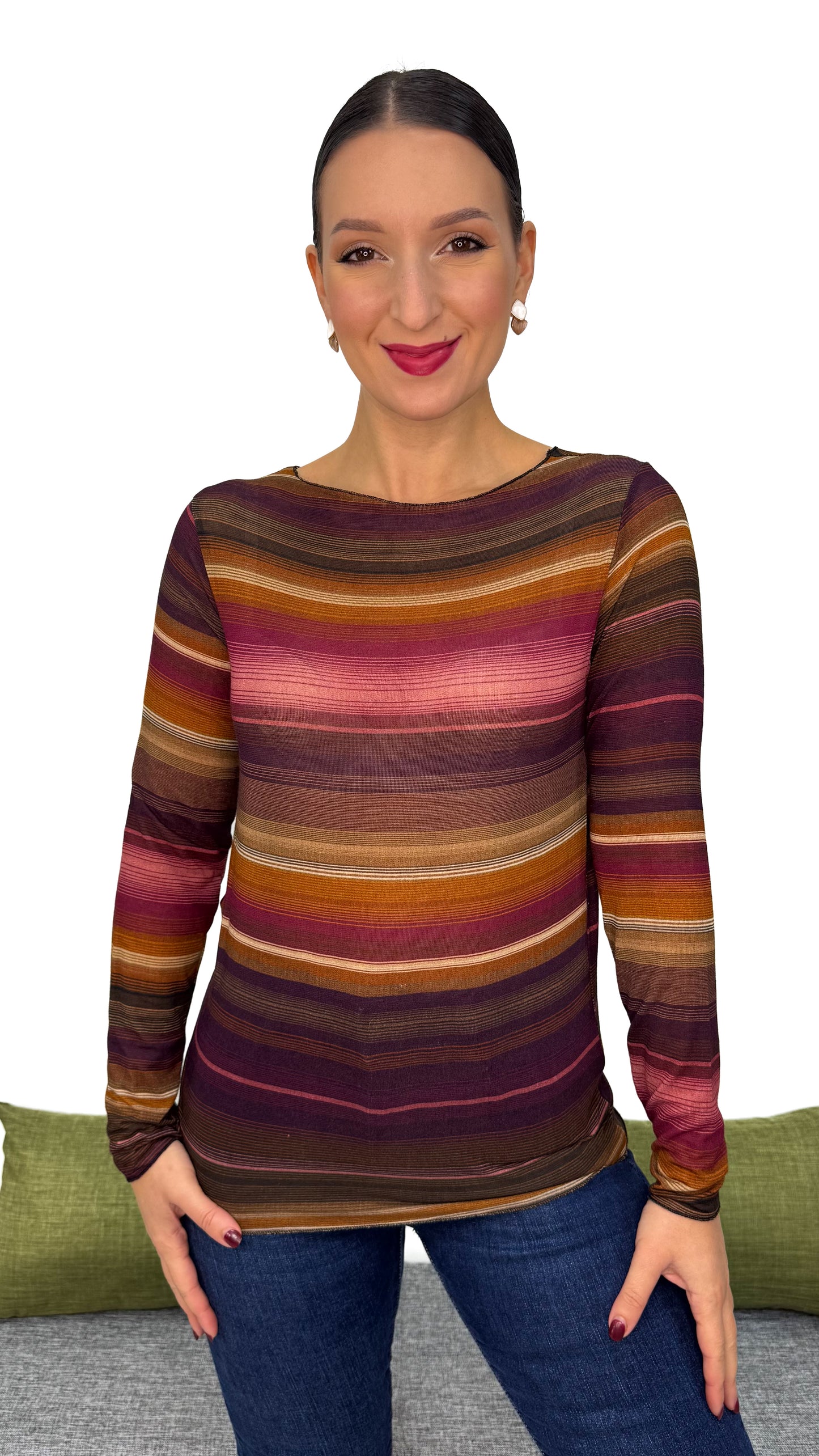 MAGLIA CASHMERE RIGHE