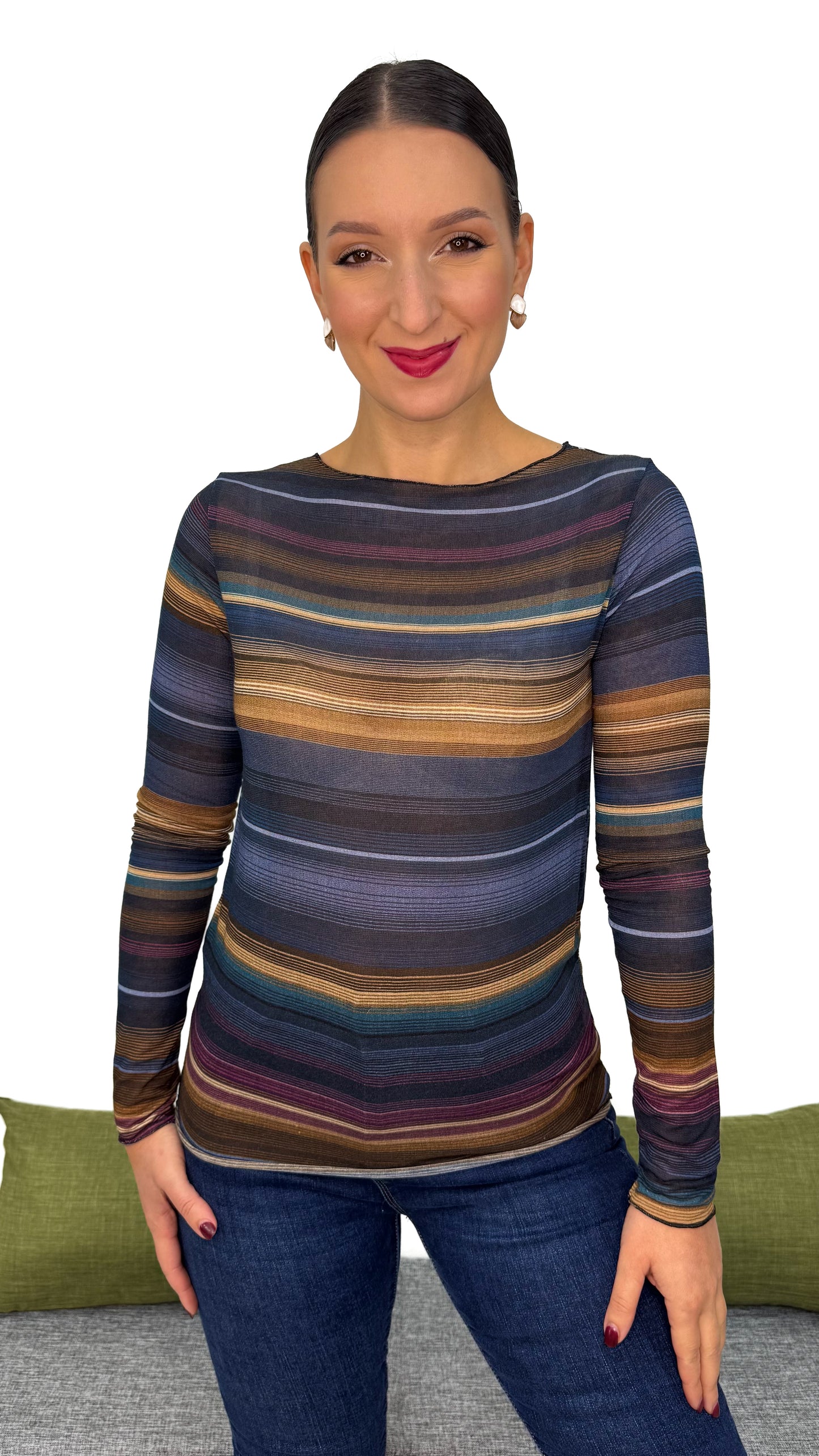 MAGLIA CASHMERE RIGHE