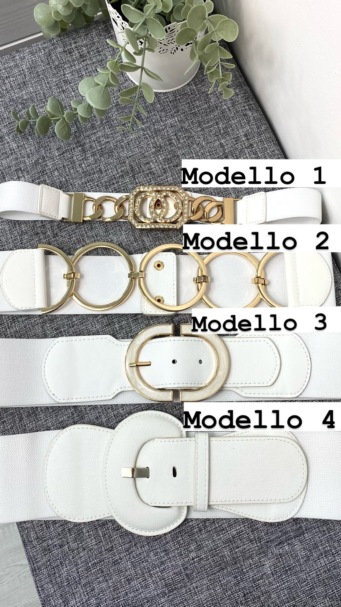 CINTURE ELASTICHE BIANCHE