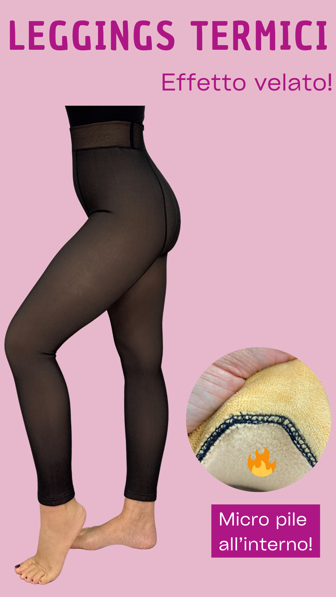 LEGGINGS TERMICI effetto velato