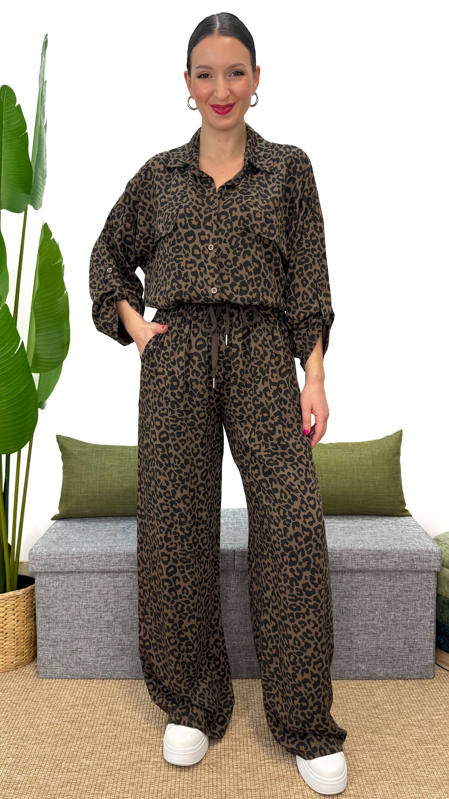 PANTALONE PALAZZO MACULATO