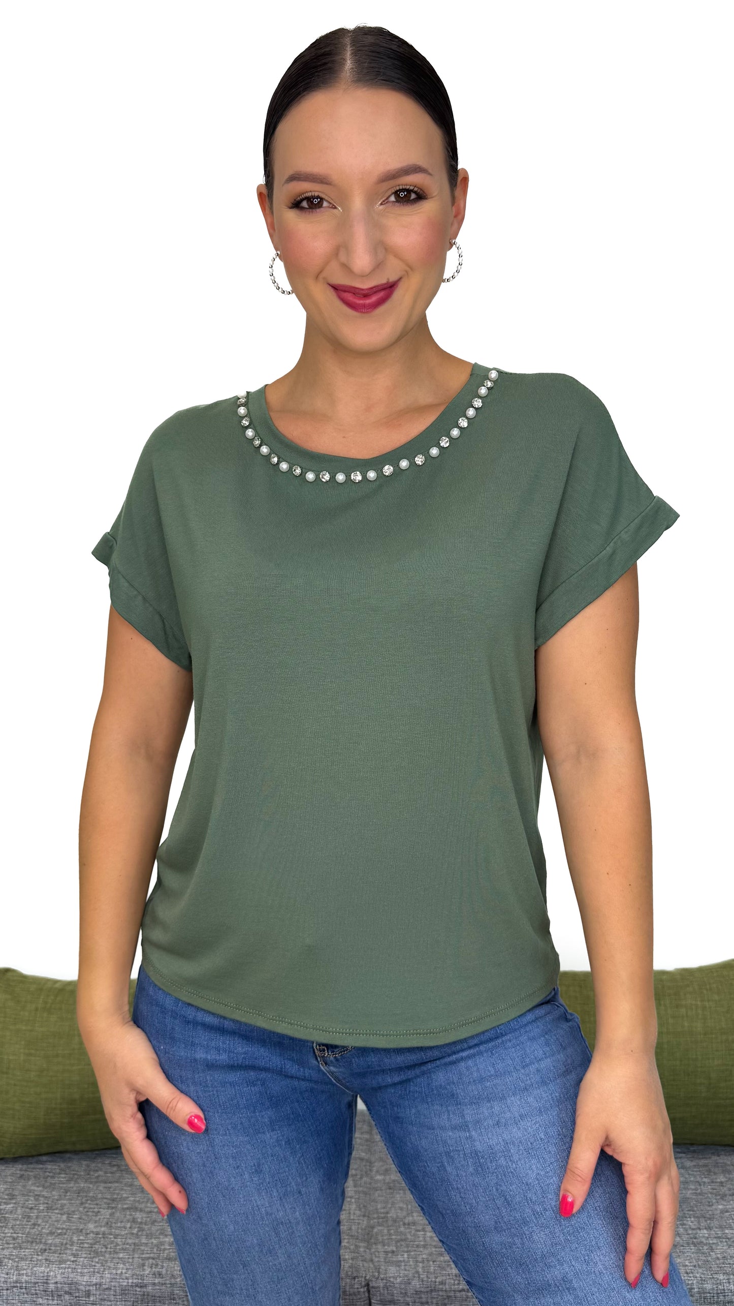 T-SHIRT GIROCOLLO CHIC
