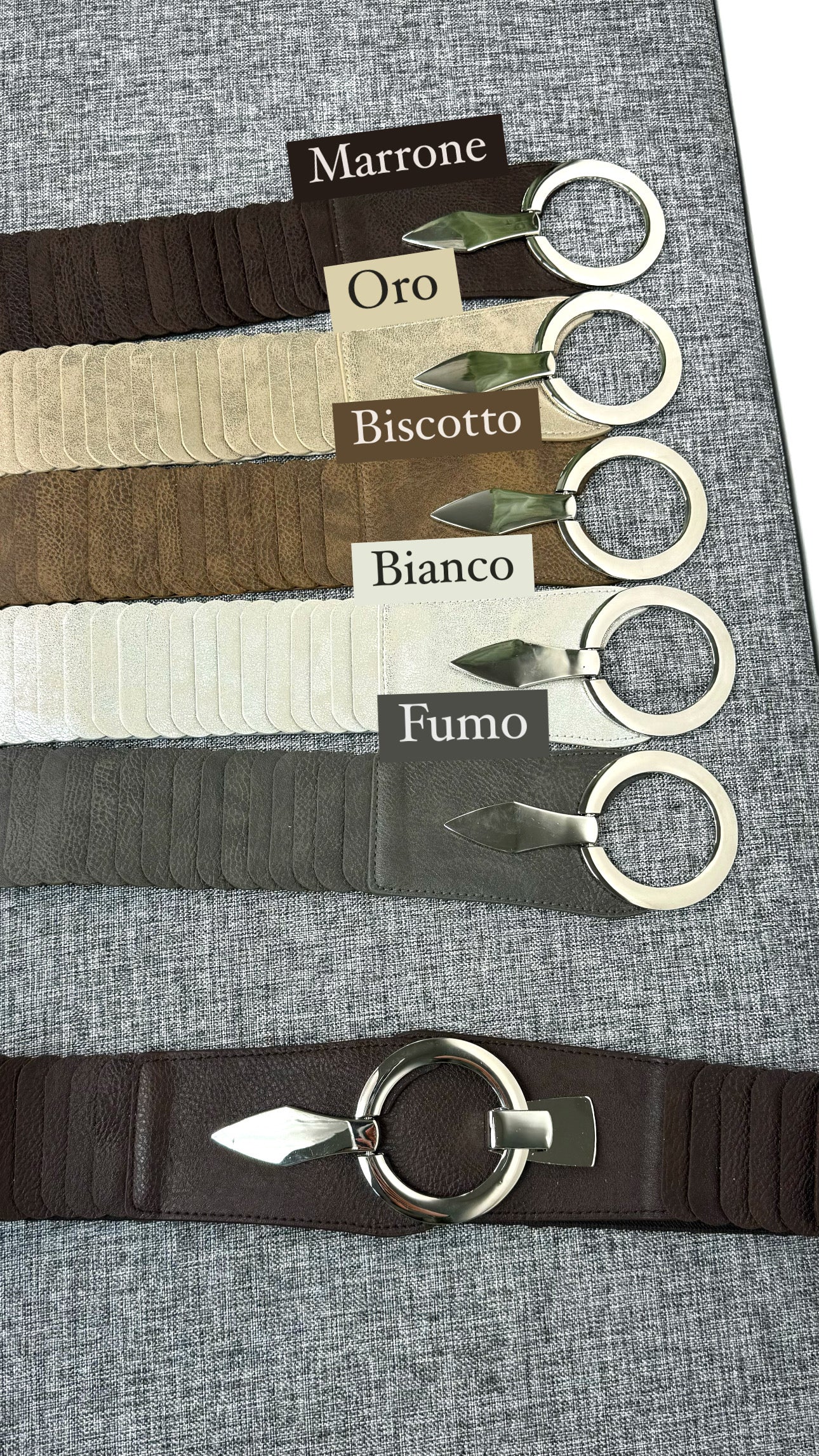 CINTURA ELASTICA con anelli Cinture donna VENTITRESHOP – Ventitre