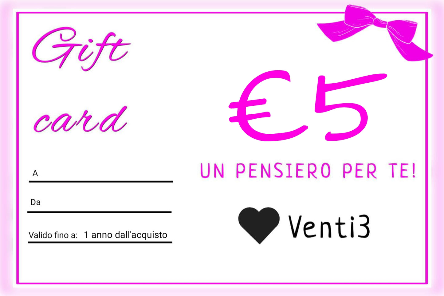 Ventitre BUONO REGALO