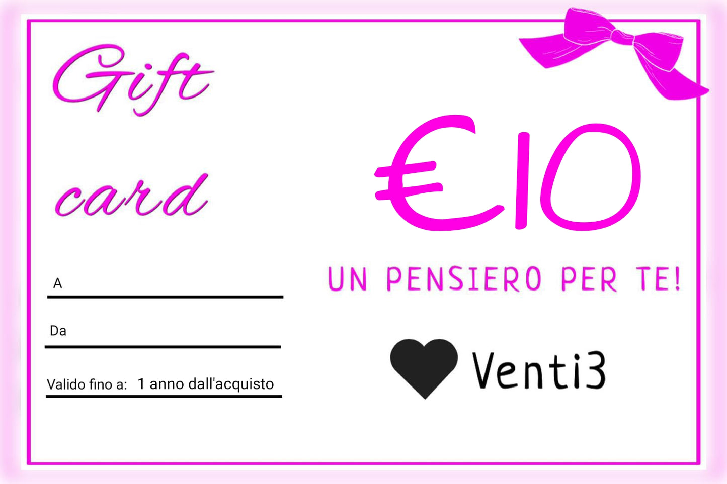 Ventitre BUONO REGALO