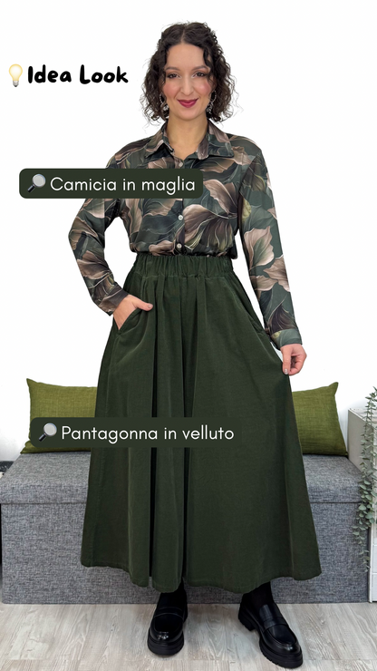 CAMICIA IN MAGLIA FANTASIA