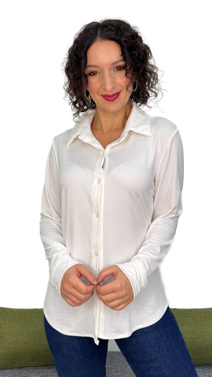 CAMICIA IN MAGLIA TINTA UNITA