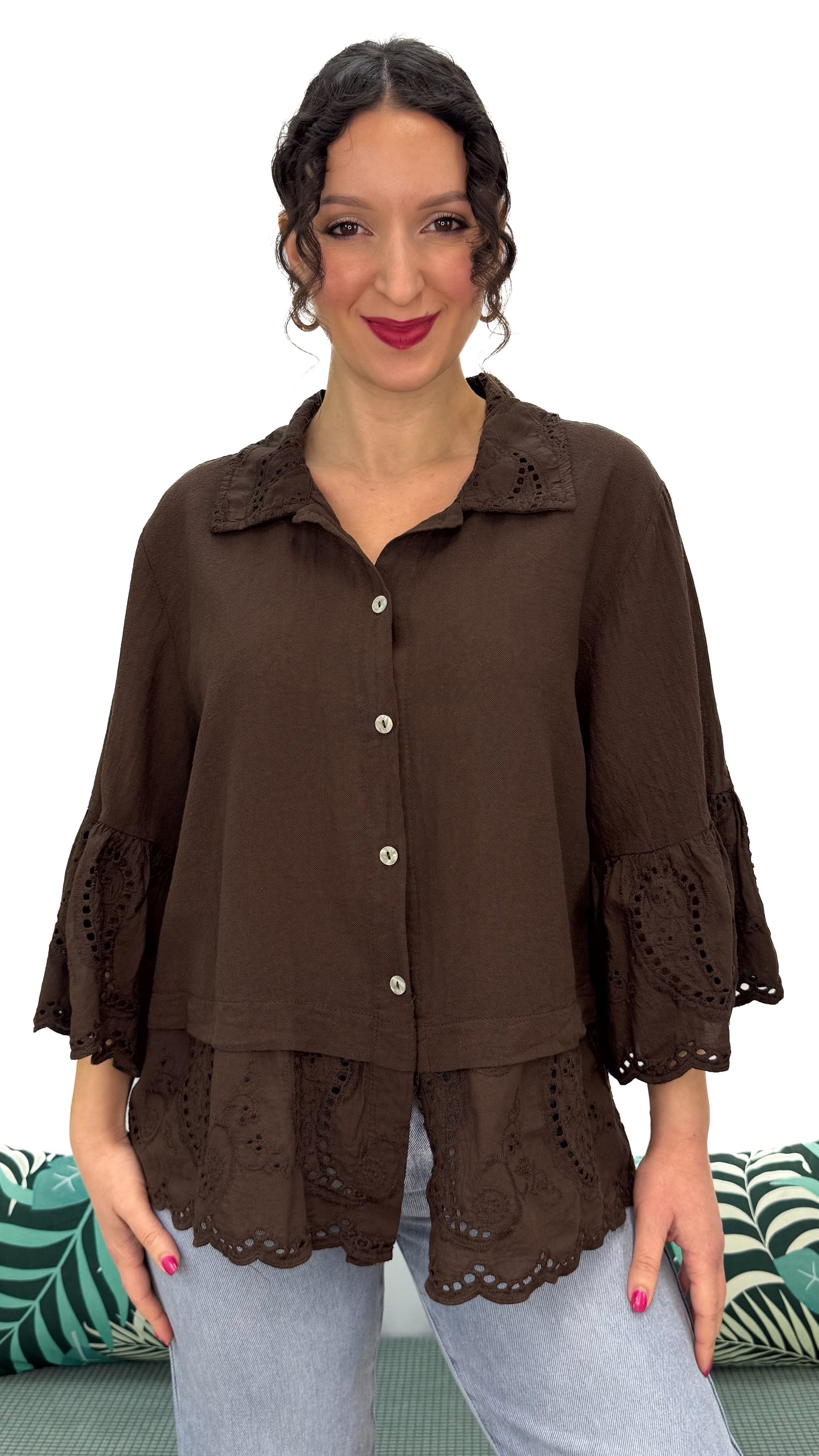 CAMICIA IN PIZZO SANGALLO