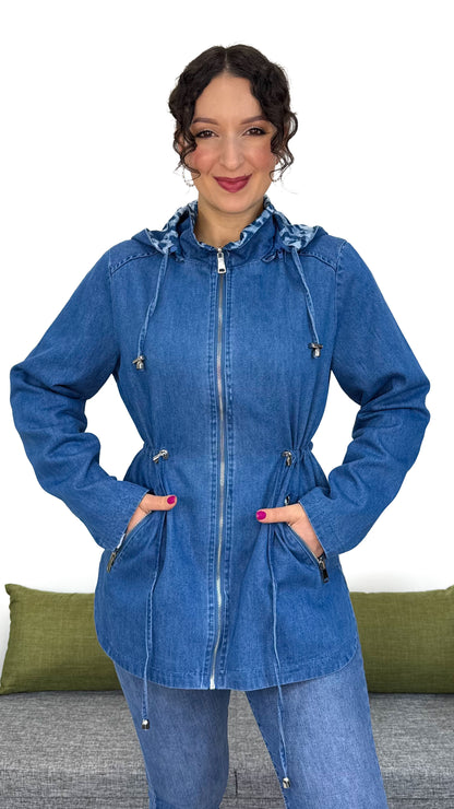 PARKA IN DENIM Double-face