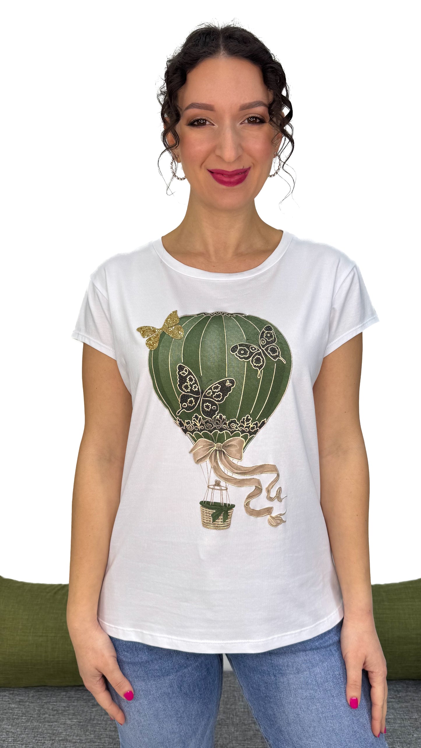 T-SHIRT MONGOLFIERA E FARFALLA
