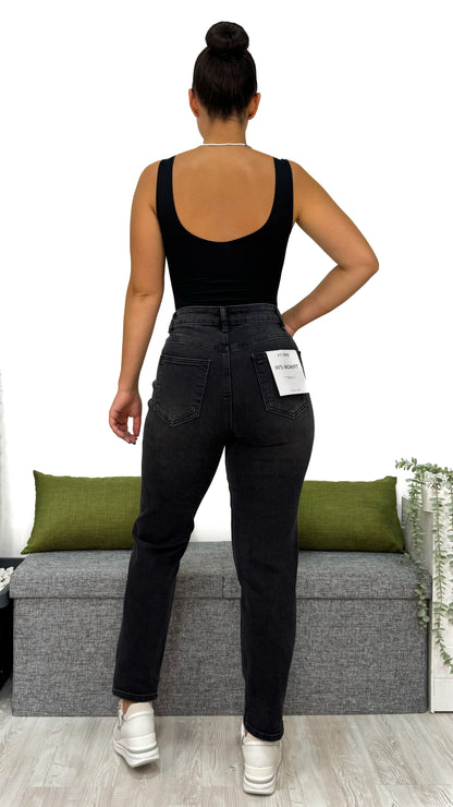 JEANS MOM-FIT ANNI ‘90 NERO