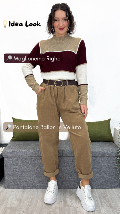 PANTALONE BALLON IN VELLUTO