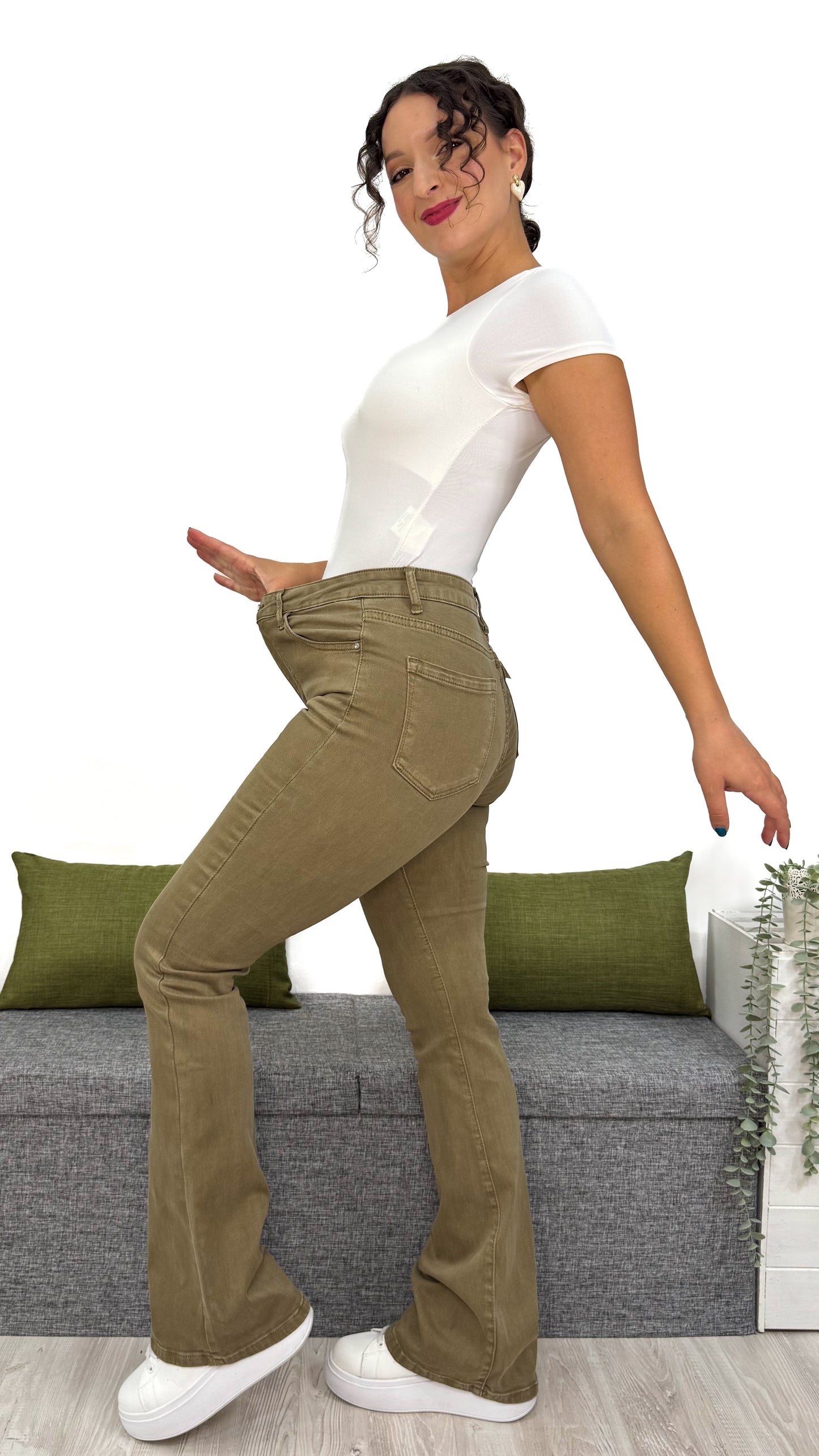 JEANS FLARE NOCCIOLA