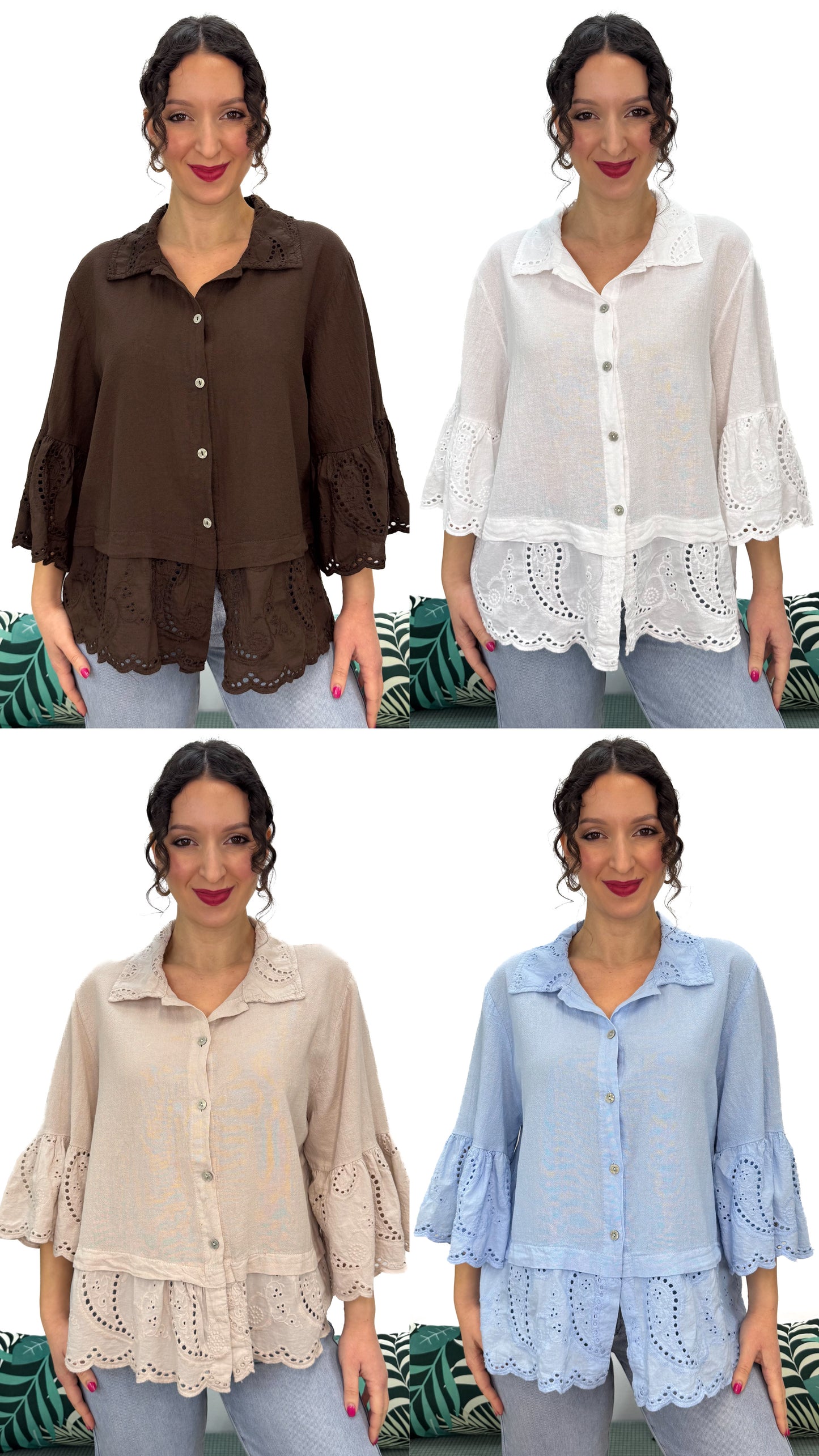 CAMICIA IN PIZZO SANGALLO