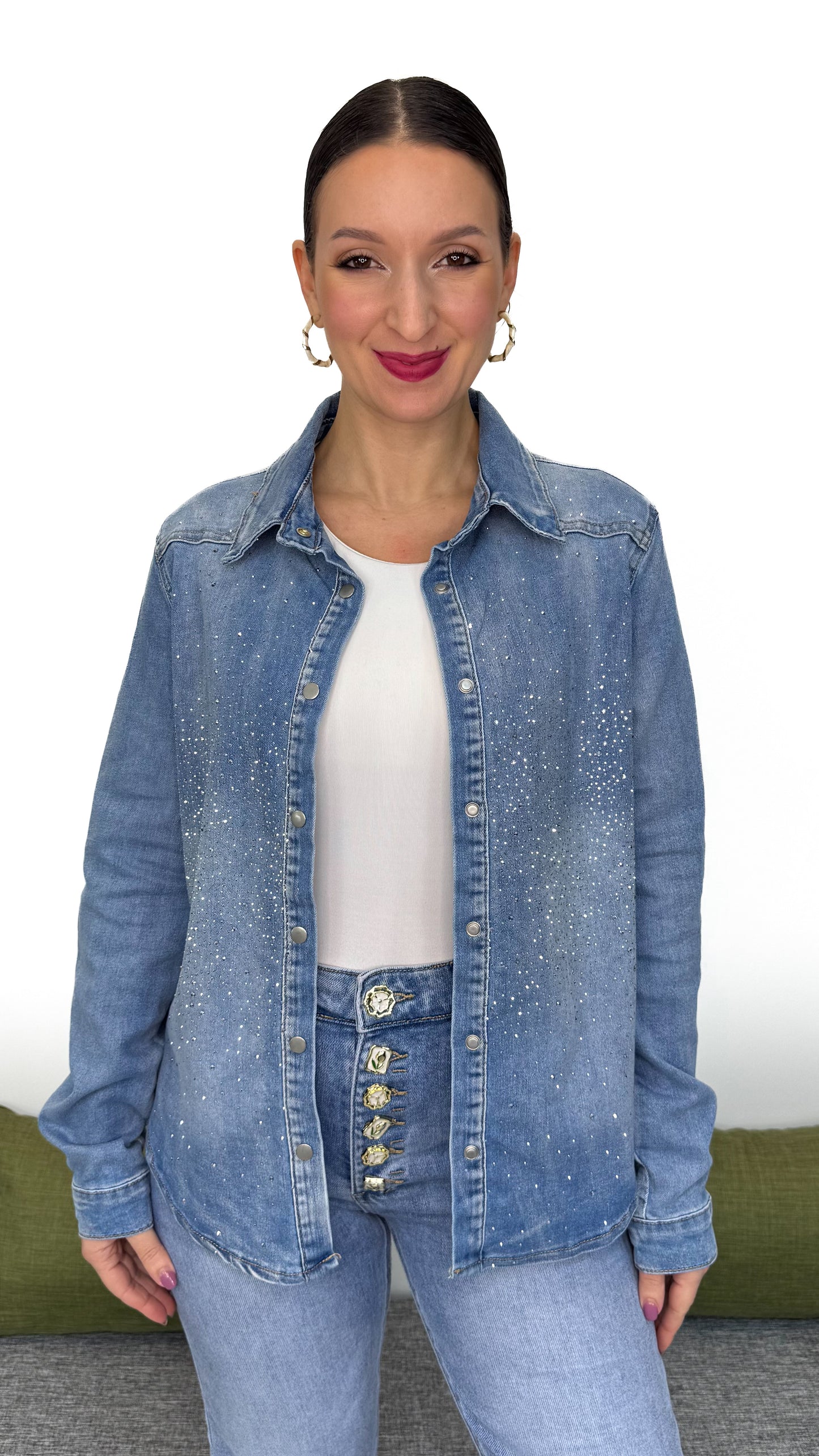 CAMICIA JEANS LUMINOSA