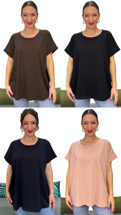 T-SHIRT TINTA UNITA LINEA MORBIDA