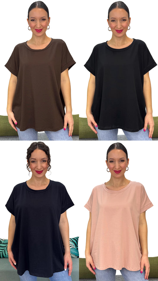 T-SHIRT TINTA UNITA LINEA MORBIDA