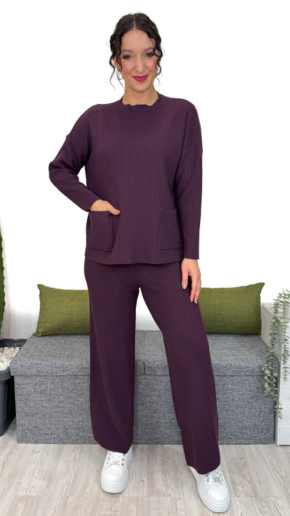 COORDINATO IN MAGLIA A COSTINE