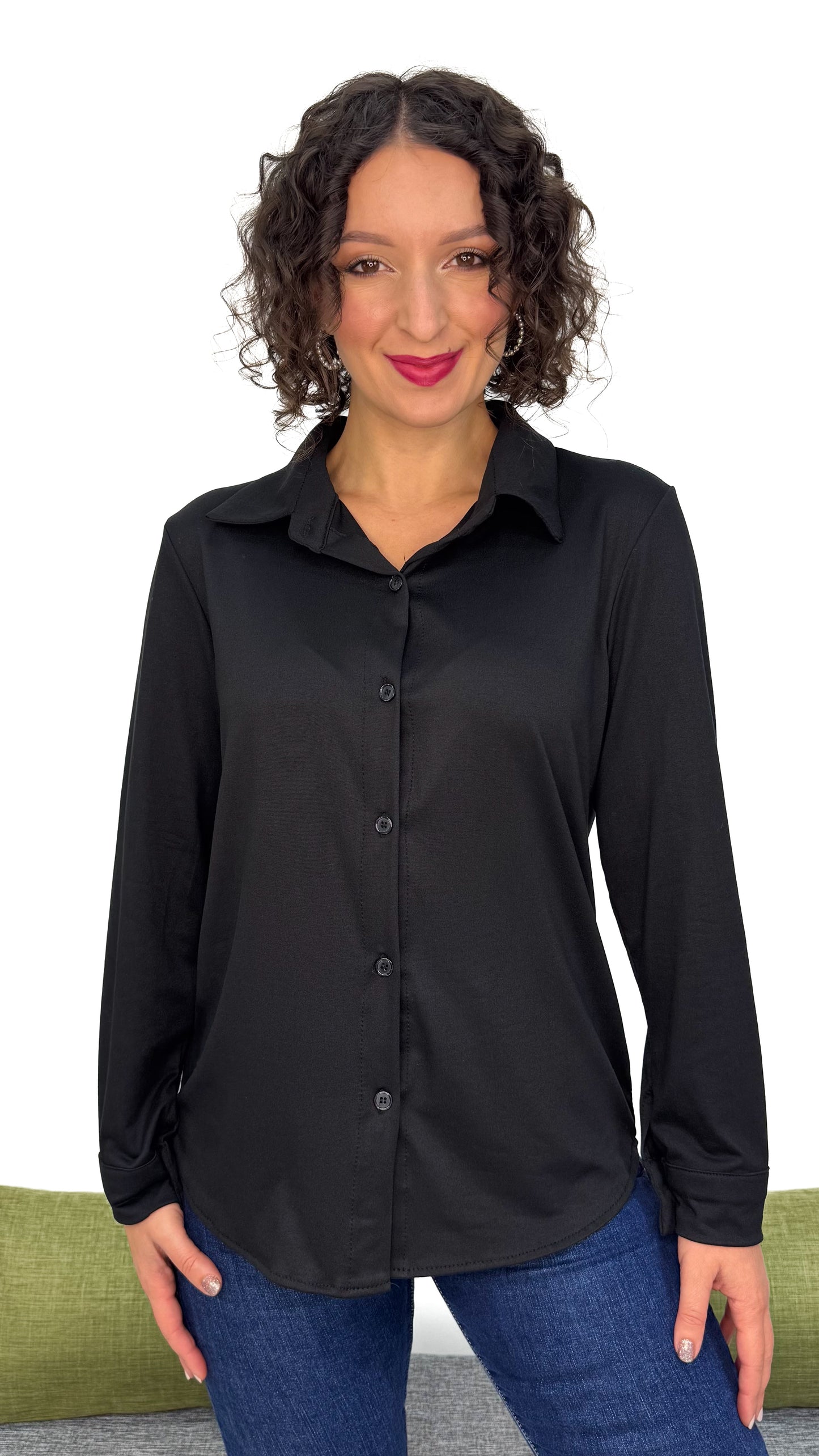 CAMICIA IN MAGLIA TINTA UNITA