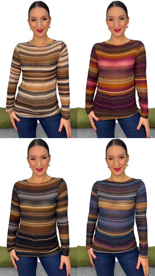 MAGLIA CASHMERE RIGHE