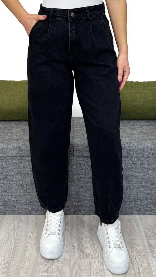 JEANS 2026 BALLON NERO (tessuto leggero)