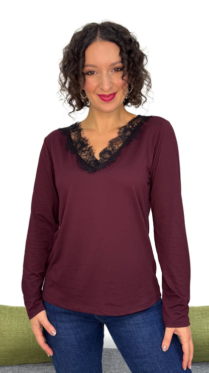 MAGLIA BASIC CON PIZZO