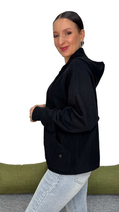 CARDIGAN CON ZIP IN MAGLIA