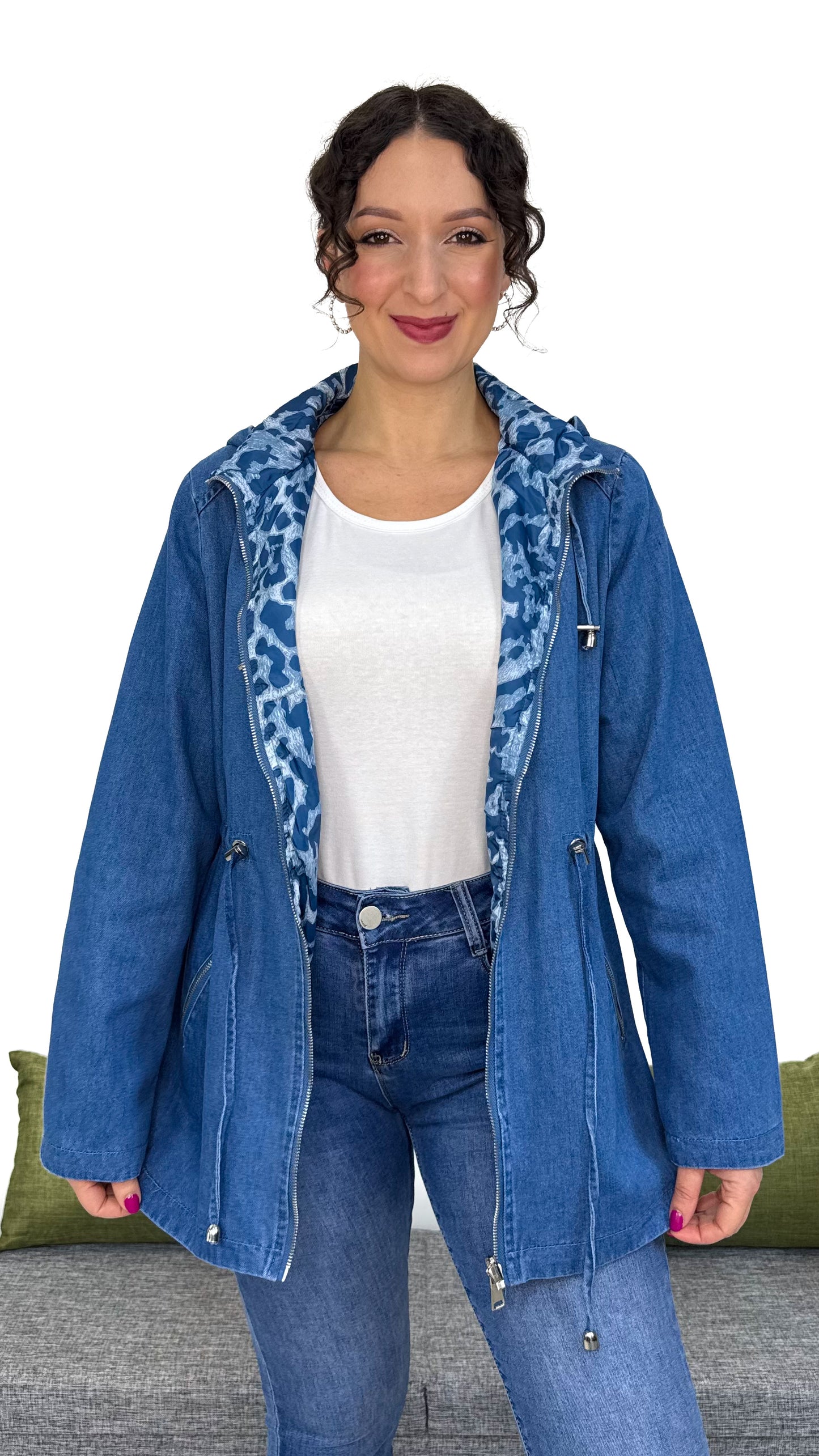 PARKA IN DENIM Double-face