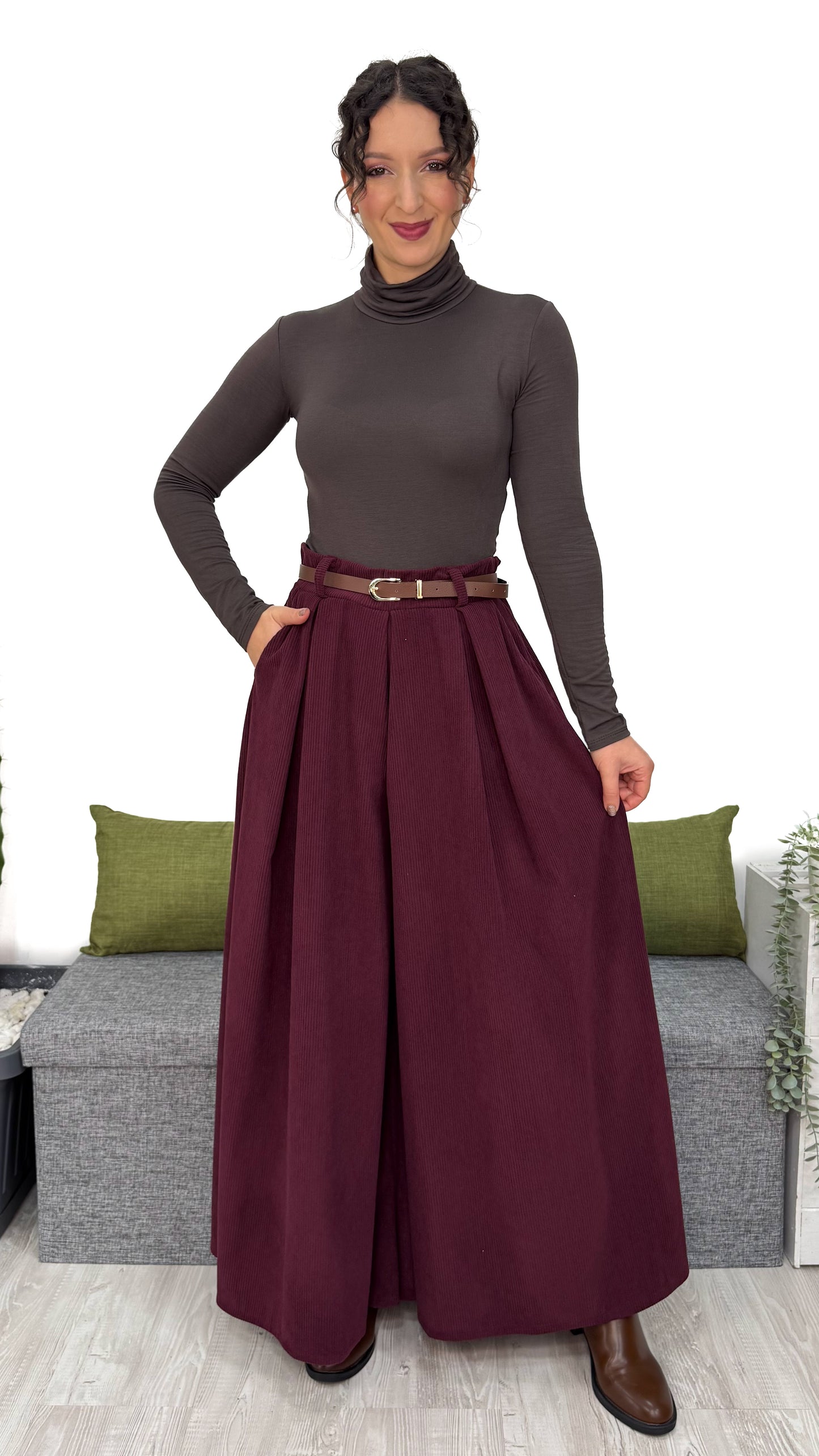 PANTAGONNA LUNGA IN VELLUTO