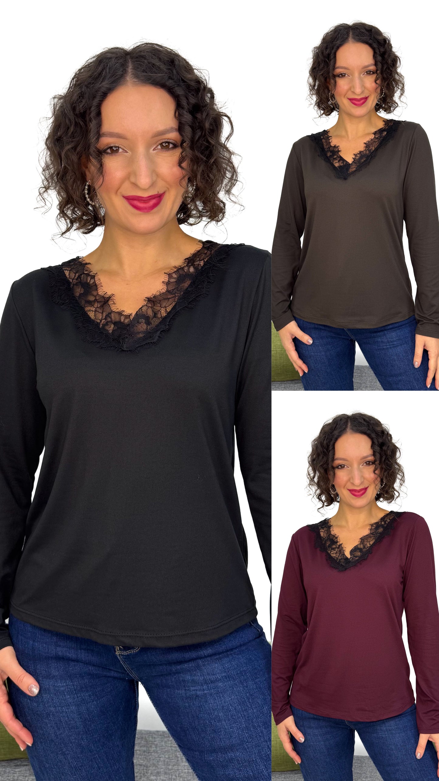 MAGLIA BASIC CON PIZZO