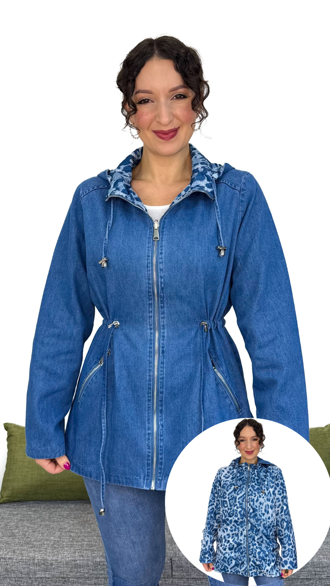 PARKA IN DENIM Double-face