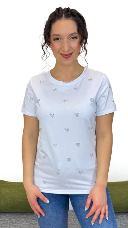 T-SHIRT CUORICINI BRILLANTI