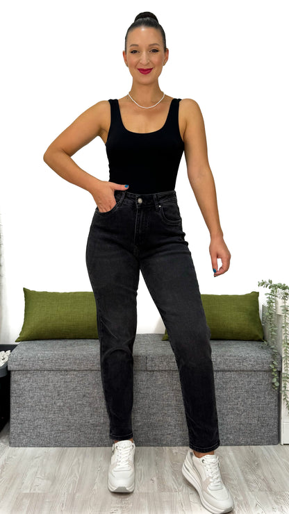 JEANS MOM-FIT ANNI ‘90 NERO