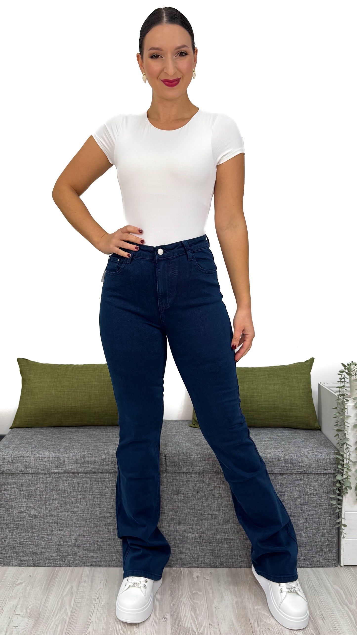 JEANS FLARE BLU ROYAL