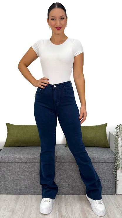 JEANS FLARE BLU ROYAL